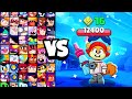 SANDY JESSIE vs ALL BRAWLERS! With 16 POWER-UPs! | Brawl Stars