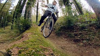 PENNY FARTHING ON DOWNHILL MTB TRAILS