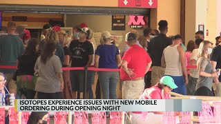 Isotopes experience issues with new mobile ordering during opening night