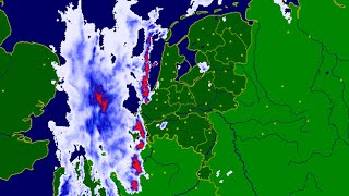 Buienradar timelapse onweer | 19 \u0026 20 mei 2022 | Tornado Beek, Lippstadt \u0026 Paderborn!