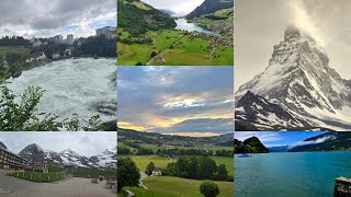 Switzerland : Drone Bird’s Eye View of Stunning Alps, Lakes & Valley.