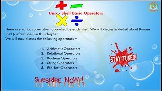 Lesson - 04 : Shell Scripting - Shell Basic Operators in Unix