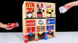 How to make Fast Food ( KFC McDonald's Burger King ) and Drinks ( Pepsi Coca Cola ) Vending Machine