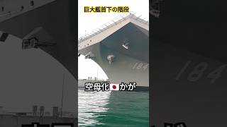 巨大艦首下の階段👀空母化🇯🇵かが