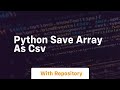 python save array as csv