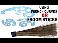 TD - Using the French curve/broom stick to draw ellipses