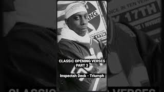 Classic Opening Verses | Inspectah Deck | Wu Tang Clan Triumph