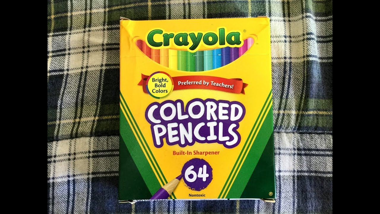 Crayola Colored Pencils -- 64 Count -- Swatches - YouTube