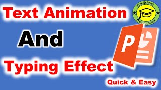 PowerPoint Text Animation | Typing Text Effect | Typewriter Effect