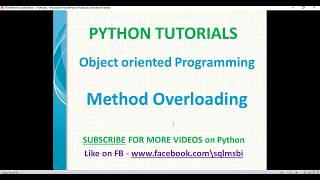 Method overloading in python | python polymorphism examples