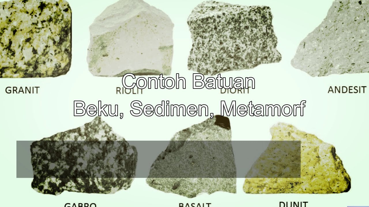 CONTOH BATUAN BEKU, SEDIMEN, METAMORF | Ciri Dan Kata Kunci | - YouTube