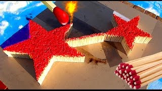★FIRE DOMINO OF 10.000 MATCHES ★ BURNING STARS ★ ★