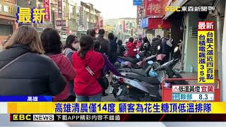 民眾搶買知名花生糖 不畏寒風清晨5點就到場@newsebc