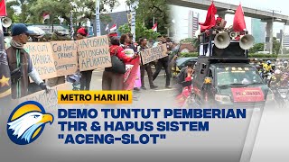 Ojol Demo Kemnaker, Tuntut THR dan Hapus Sistem Merugikan! - [Metro Hari Ini]