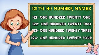 121 to 140 Number Names in English | 121 to 140 Spelling | Video For Kids