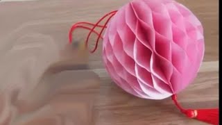 how to make a Christmas ball in paper very easy and very beautiful paper ball Xmas decoration|CL