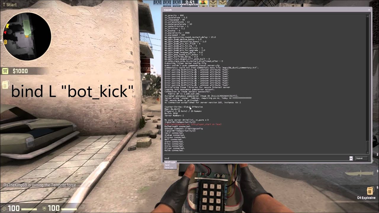 CS GO HOW TO KICK BOTS - YouTube