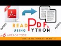 Reading and Extracting data of PDF File || Using Python || PYTHON PROJECTS