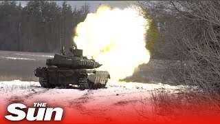 Russia T-90M tanks blow up Ukrainian position with 'modernised guns'