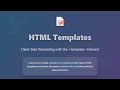 🚀 HTML Templates: Client-Side Templating for Beginners