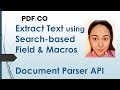 Extract Text via Search-based Field & Macros in PDF.co Document Parser