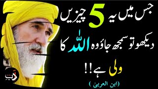 IBN-UL-ARABI | Jis Ma Ya 5 Kam Dekho Tu Samjo Wo Allah Ka Wali Ha| Sufi Loving Quotes | By Adab Ishq