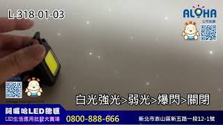 阿囉哈LED總匯_L-318-01-03_3W-30燈COB白光塑料鑰匙圈燈-開瓶器-200LM-可充電-內置聚鋰合電池