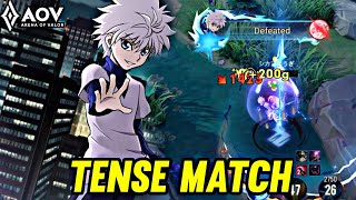 AOV : NAKROTH/KILLUA GAMEPLAY | TENSE MATCH - ARENA OF VALOR LIÊNQUÂNMOBILE ROV