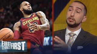 Nick Wright reacts to LeBron James' 39-point performance in Cavs' win in Denver | FIRST THINGS FIRST