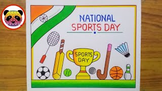 National Sports Day Drawing / National Sports Day Poster Drawing / Sports Day Drawing