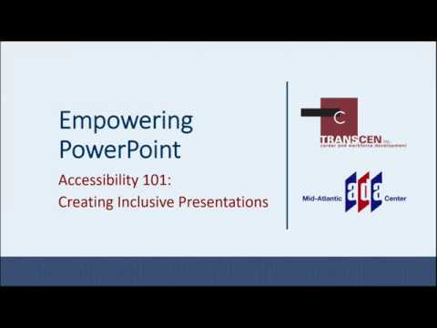 How To Create Accessible PowerPoint Presentations. - YouTube