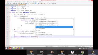 Java AWT: Using Frame along with Event Handling