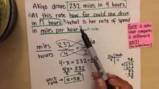 Word Problem - Unit Rate and Proportion to Solve for Equivalent Ratios