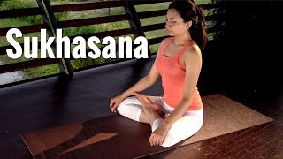 Sukhasana, cross-legged seating posture in Yogasana