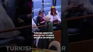 Turkish minister walks out during Israeli minister's UN speech