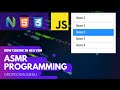 ASMR Coding in vim - No Talking - Dropdown Menu with JavaScript, HTML, CSS