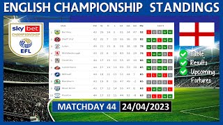 EFL CHAMPIONSHIP TABLE TODAY 2022/2023 | EFL CHAMPIONSHIP POINTS TABLE TODAY | (24/04/2023)