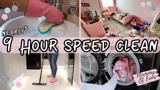 Speed Cleaning MARATHON 💪🏻 9 Hour Clean With Me Motivation | Mummy Of Four UK