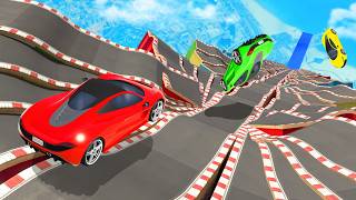 IMPOSSIBLE Crusher Ramp Race In GTA 5...