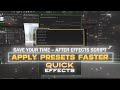 Free One-Click Preset Apply Script ⚡️ Apply on Multiple Layers & Edit 10X Faster in After Effects