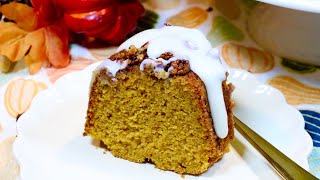 Pecan Praline Pumpkin Bundt Cake