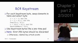 Chapter 3, part 2: Symmetric Key Crypto --- stream ciphers, RC4