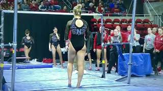 Lucy Stanhope Exhibition Bars Routine Nebraska Husker Women’s Gymnastics 1/5/24 vs Iowa State