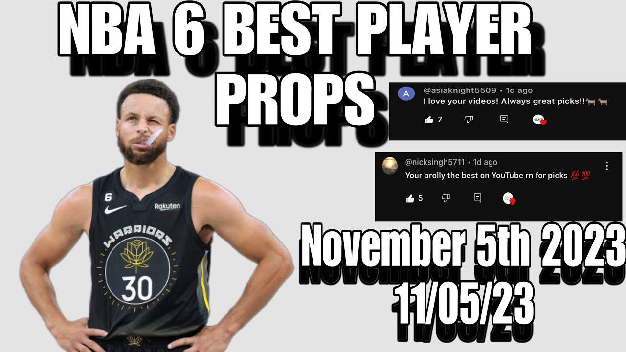 NBA PRIZEPICKS TODAY | 6 BEST PROP PICKS | SUNDAY I 11/05/2023 | BEST ...