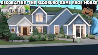 BUILDING AND DECORATING THE NEW BLOXBURG GAME PAGE HOUSE...