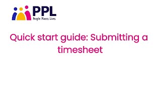 Quick start guide: Virtual Wallet Timesheets
