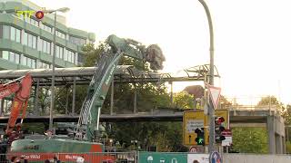 Fußgängersteg an der Stadthalle Reutlingen abgerissen