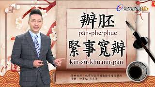 2022.5.11.台視台語新聞主播郭于中逐工一字「辦」（pān）