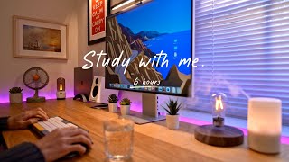 6-Hour Study with Me | Pomodoro Timer, Lofi Relaxing Music | Day 108