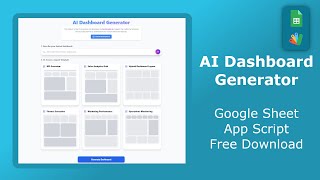 AI Dashboard Generator: Turned Google Sheets into a Live Dashboard with AI (free)